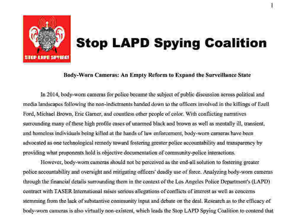The dangers of body cams being misused as a tool for surveillance