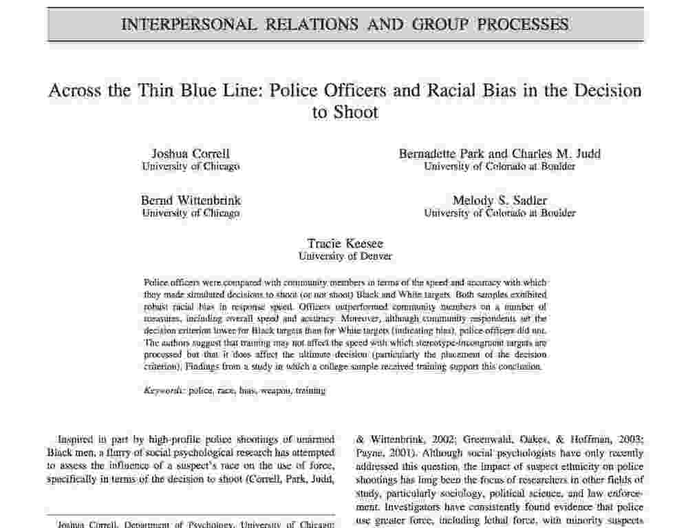 How racial bias informs police officers' decisions to shoot