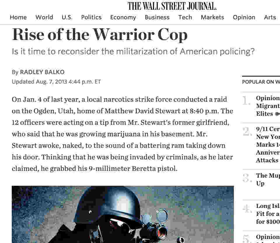 The origins of police militarization