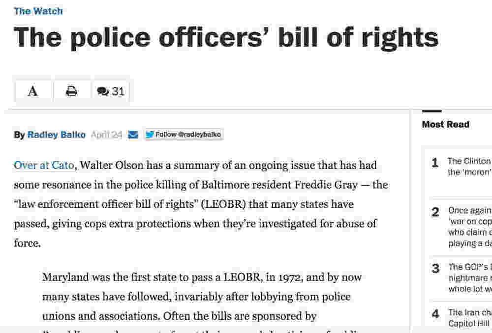 A history and overview of police officers' bills of rights